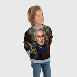 Свитшот детский Меладзе Цветы Мандала, цвет: 3D-меланж — фото 2