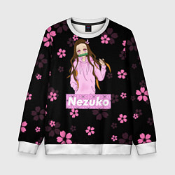 Свитшот детский NEZUKO НЕЗУКО, цвет: 3D-белый