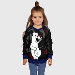 Свитшот детский MONOKUMA МОНОКУМА DANGANRO, цвет: 3D-синий — фото 2