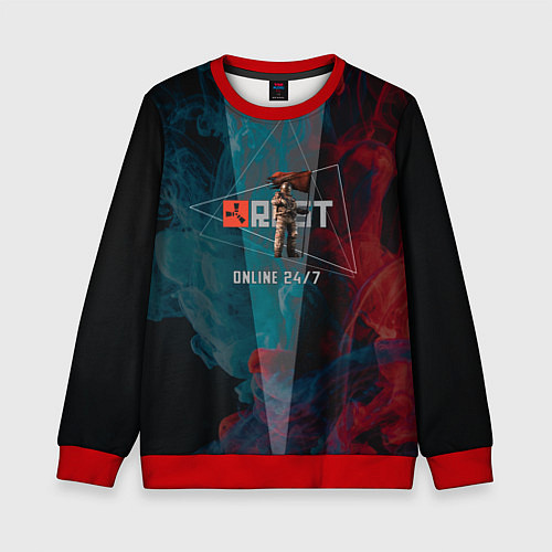Детский свитшот RUST ALWAYS ONLINE РАСТ / 3D-Красный – фото 1