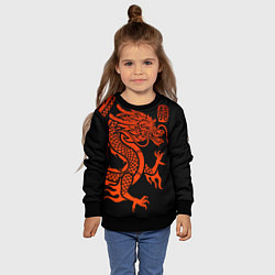 Свитшот детский RED CHINA DRAGON, цвет: 3D-черный — фото 2