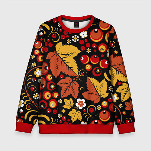 Детский свитшот ХОХЛОМА / 3D-Красный – фото 1