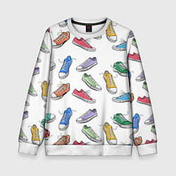 Свитшот детский Кеды Sneakers, цвет: 3D-белый