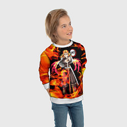 Свитшот детский КЛИНОК РАССЕКАЮЩИЙ ДЕМОНОВ, цвет: 3D-белый — фото 2