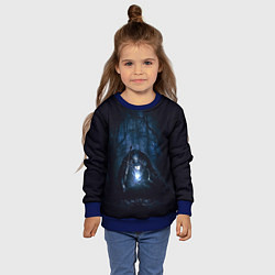 Свитшот детский Странник в лесу, цвет: 3D-синий — фото 2