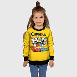 Свитшот детский CUPHEAD, цвет: 3D-черный — фото 2