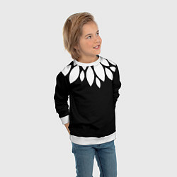 Свитшот детский Лепестки, цвет: 3D-белый — фото 2