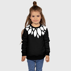 Свитшот детский Лепестки, цвет: 3D-черный — фото 2