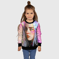 Свитшот детский Billie Eilish, цвет: 3D-черный — фото 2