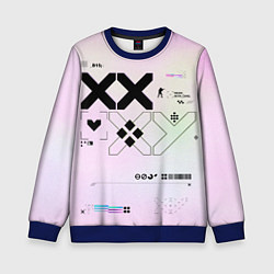 Детский свитшот Printstream style Поток информации Белизна 0 1,Чер