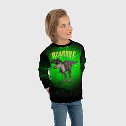 Свитшот детский Roarrr! Динозавр T-rex, цвет: 3D-черный — фото 2