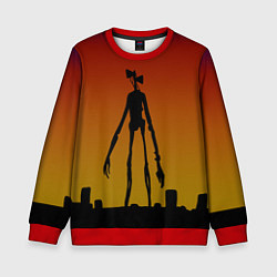 Свитшот детский СИРЕНОГОЛОВЫЙ МОНСТР, цвет: 3D-красный