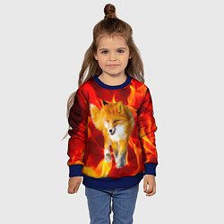 Свитшот детский Fire Fox, цвет: 3D-синий — фото 2