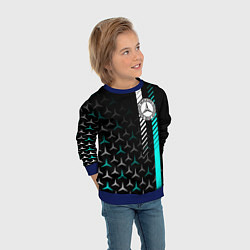Свитшот детский МЕРСЕДЕС AQUA BLACK GRADIENT, цвет: 3D-синий — фото 2