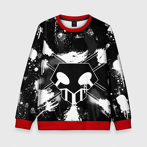 Детский свитшот БЛИЧ ШИНИГАМИ ЛОГО НА СПИНЕ / 3D-Красный – фото 1