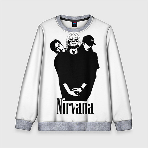 Детский свитшот Nirvana Группа / 3D-Меланж – фото 1