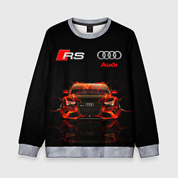 Свитшот детский AUDI RS 5 FIRE АУДИ РС 5, цвет: 3D-меланж