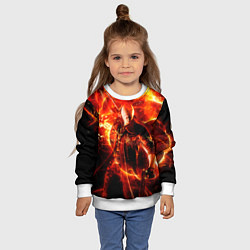 Свитшот детский Данте в огне, цвет: 3D-белый — фото 2