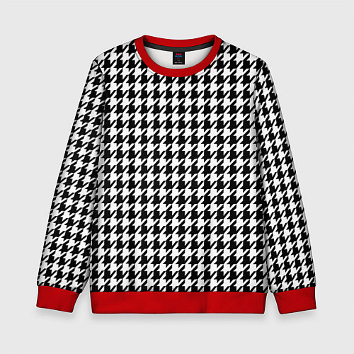 Детский свитшот Гусиная лапка / 3D-Красный – фото 1