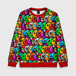 Свитшот детский Geometry Dash: Pattern Z, цвет: 3D-красный
