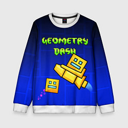 Свитшот детский Geometry Dash, цвет: 3D-белый