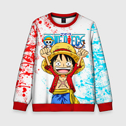 Свитшот детский ONE PIECE ВАН ПИС GLITCH, цвет: 3D-красный