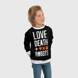 Свитшот детский Love Death Robots, цвет: 3D-белый — фото 2