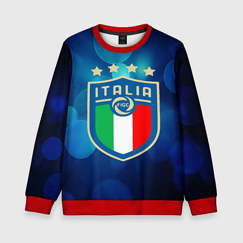Детский свитшот Сборная Италии / 3D-Красный – фото 1
