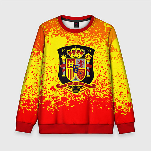 Детский свитшот Сборная Испании / 3D-Красный – фото 1