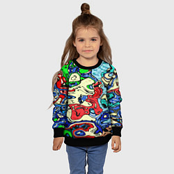 Свитшот детский Multicolored, цвет: 3D-черный — фото 2
