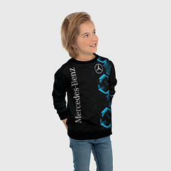 Свитшот детский Mercedes Мерседес Неон, цвет: 3D-черный — фото 2