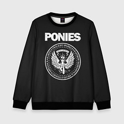 Свитшот детский Pony x Ramones, цвет: 3D-черный