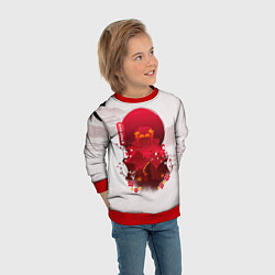 Свитшот детский Кенджиро Ренгоку Kimetsu no Yaiba, цвет: 3D-красный — фото 2