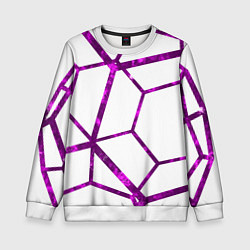 Свитшот детский Hexagon, цвет: 3D-белый