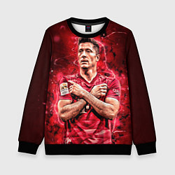 Свитшот детский Левандовски Lewandowski 9, цвет: 3D-черный