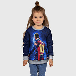 Свитшот детский Leo Messi Лео Месси 10, цвет: 3D-меланж — фото 2