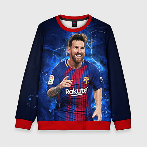 Детский свитшот Лионель Месси Барселона 10 / 3D-Красный – фото 1