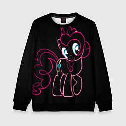 Свитшот детский Милая Флаттершайн, цвет: 3D-черный