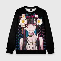 Свитшот детский Девочка Неон, цвет: 3D-черный