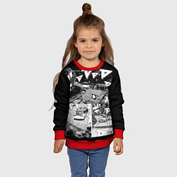Свитшот детский Initial d, цвет: 3D-красный — фото 2