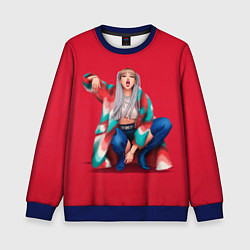 Свитшот детский Kill the love Lisa, цвет: 3D-синий