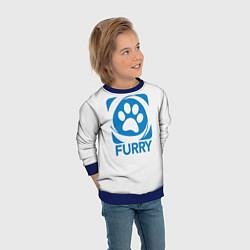 Свитшот детский Furry, цвет: 3D-синий — фото 2