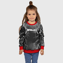 Свитшот детский METALLICA РАЗРЯД МОЛНИИ, цвет: 3D-красный — фото 2