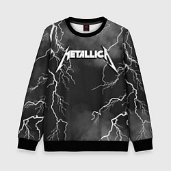 Свитшот детский METALLICA РАЗРЯД МОЛНИИ, цвет: 3D-черный