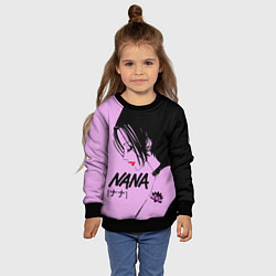 Свитшот детский Нана аниме, цвет: 3D-черный — фото 2
