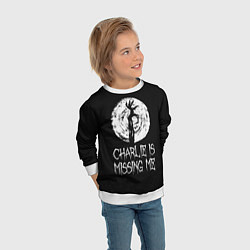 Свитшот детский Charlie is missing me, цвет: 3D-белый — фото 2