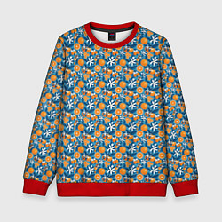 Свитшот детский АПЕЛЬСИННЫЙ ПАТТЕРН ФРУКТЫ, цвет: 3D-красный