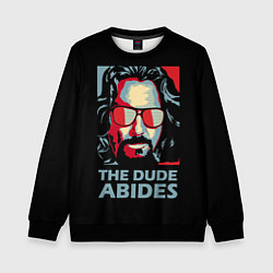 Свитшот детский The Dude Abides Лебовски, цвет: 3D-черный