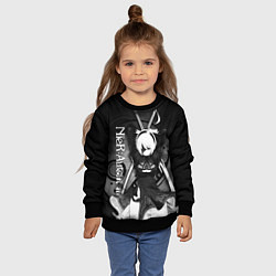 Свитшот детский Nier: Automata, 2B, цвет: 3D-черный — фото 2