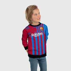 Свитшот детский Месси Барселона 20212022, цвет: 3D-черный — фото 2